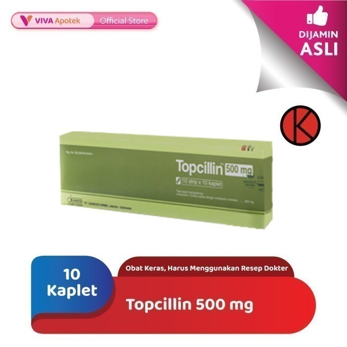 Topcillin 500 mg / Amoxicillin / Antibiotik (10 Kaplet)