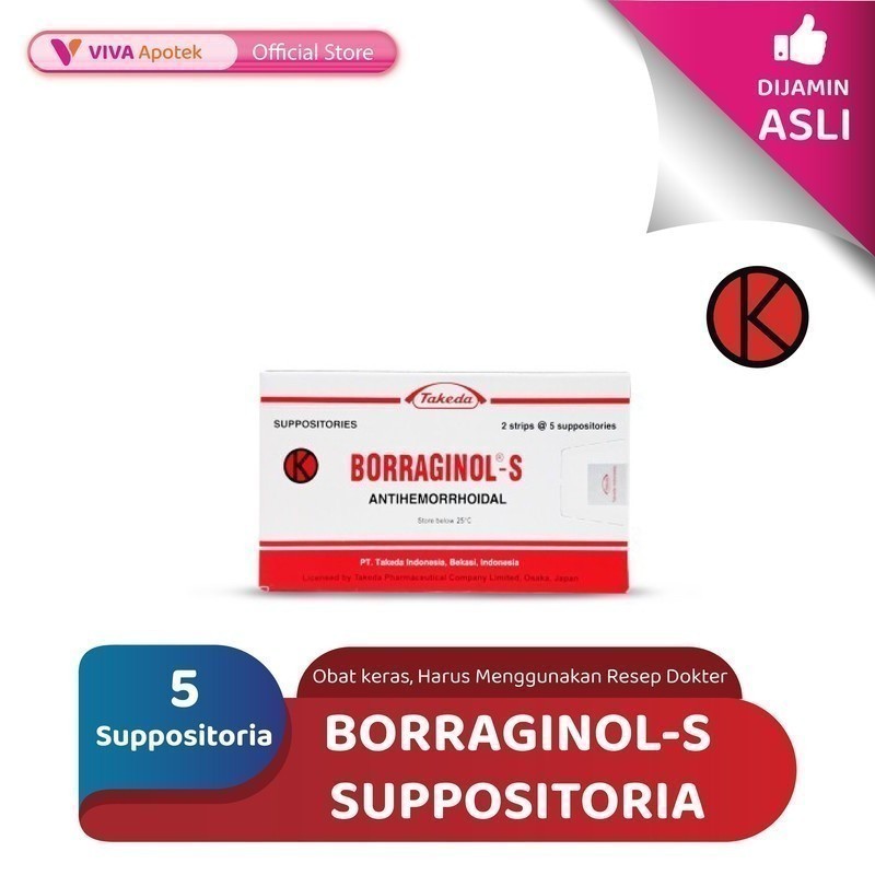 Borraginol-S Suppositoria / Wasir (5 Suppositoria)