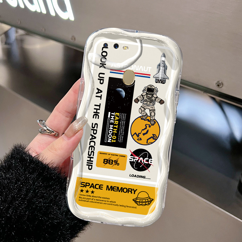 Casing Hp Untuk OPPO A7 A5s A12 A12s A11K Case Casing HP pola NASA astronot Cesing Kesing baru Softc
