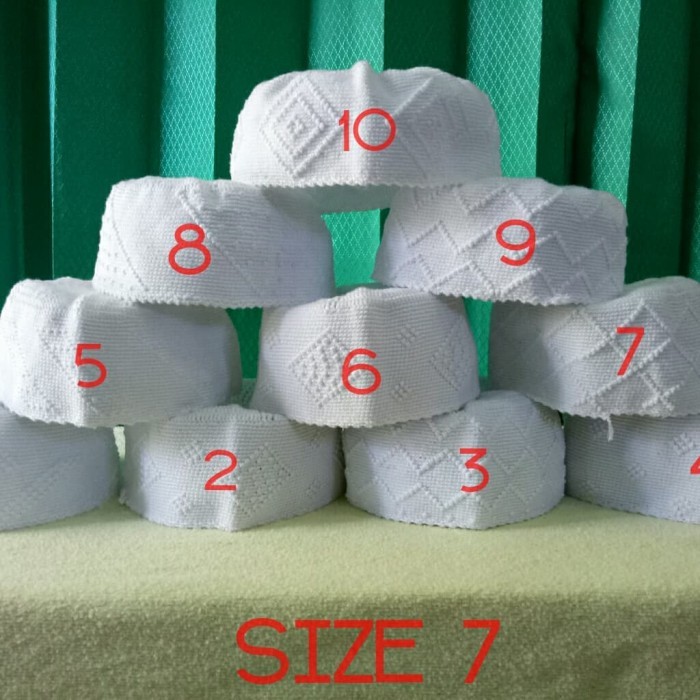 Peci Rajut Hadramaut Yaman Putih