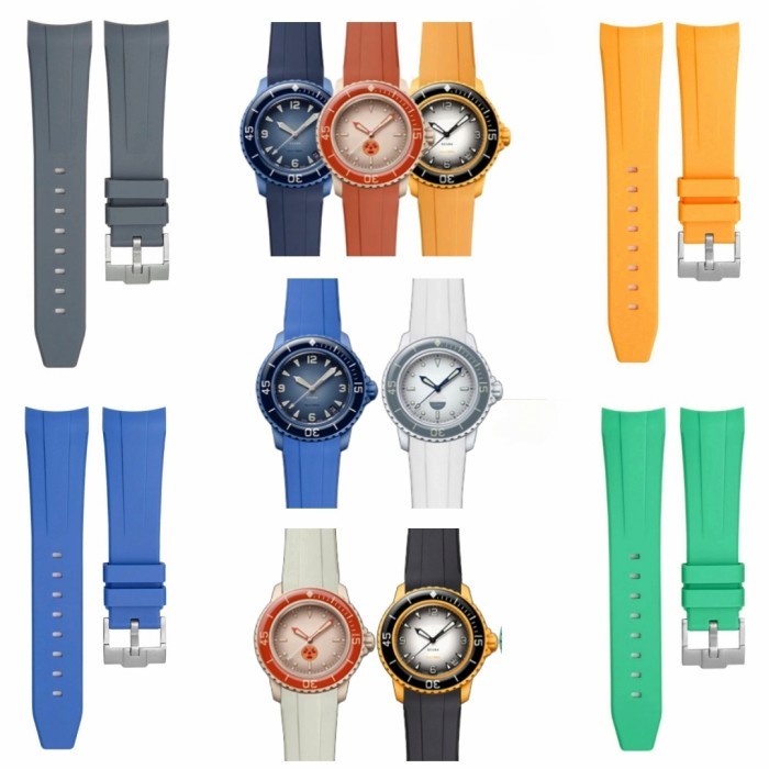 Jual Strap Rubber Blancpain X Swatch Scuba Curve End Free Obeng Hex 8099.22