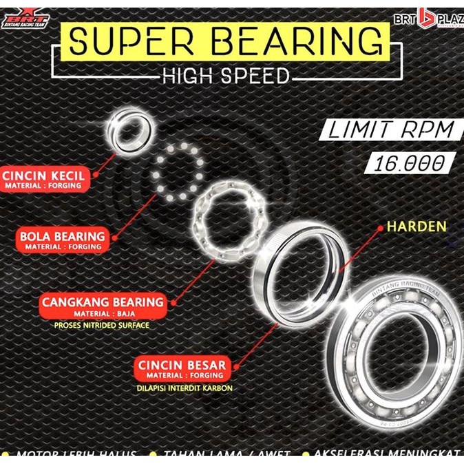 Bearing Laher Kruk As Brt Beat Scoopy Spacy Fi Karbu Pop Esp Vario 110
