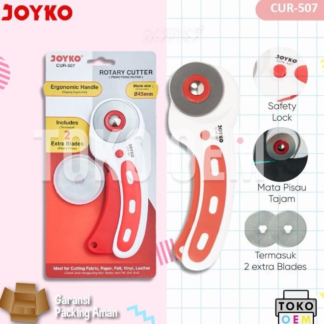 

Joyko Rotary Cutter Cur-507 Pemotong Putar Kain Kertas Vinil Kulit
