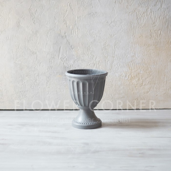 VAS GREY URN PLASTIK MELAMIN TEBAL UKURAN BESAR (V23012)