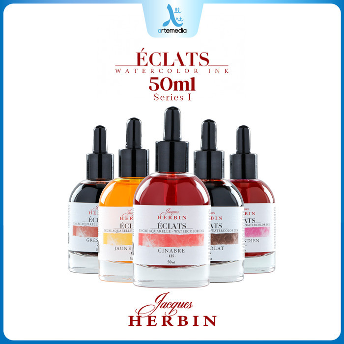 

Herbin Eclats Watercolor Ink 50 ml Drawing Tinta Cat Air Kaligrafi 1/3
