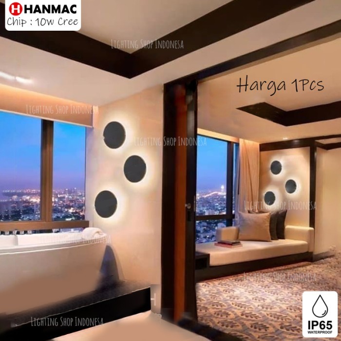 Grosir H295 Lampu Dinding Taman Led 10W Bulan Waterproof Outdoor Wall Lamp