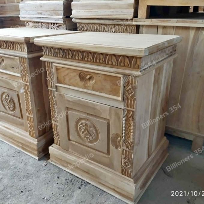 Terlengkap Meja Nakas Rahwana Ukir Jati Kode 1122 Trianasyu