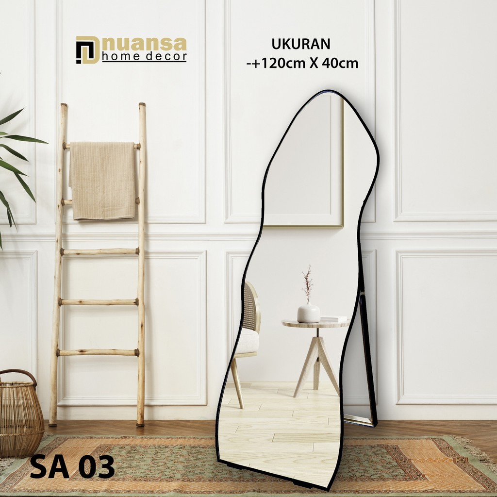 BmRh Cermin Standing Aesthetic - Aesthetic Mirror - Standing Mirror Aesthetic