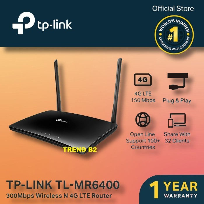 Wifi Modem 4G LTE TPLINK TL-MR6400 / TP LINK MR6400 MR 6400 UNLOCK