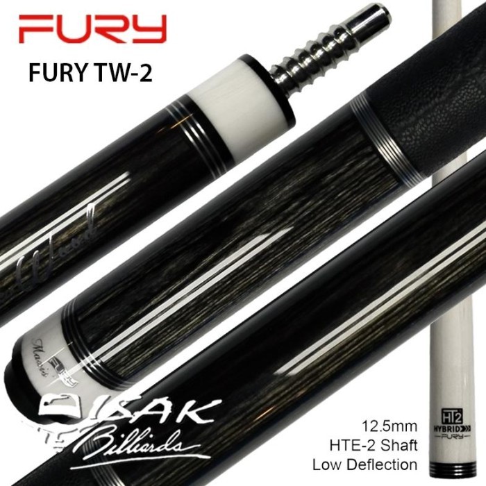 NEW FURY TW-02 MAPLE POOL CUE - 12.5 MM - BILLIARD STICK STIK BILIAR