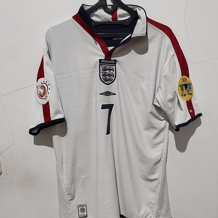 JERSEY TIMNAS INGGRIS ENGLAND EURO 2004 BECKHAM 7