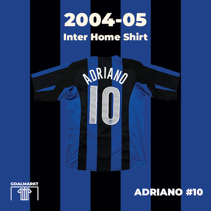2004-05 INTER MILAN HOME SHIRT ADRIANO #10 M