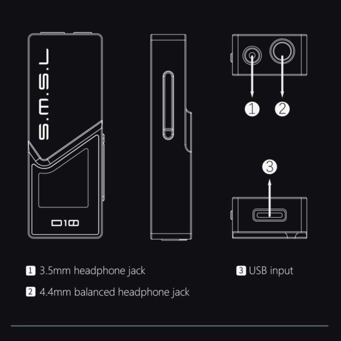 SMSL D10 D 10 Dual CS43131 Portable USB DAC/AMP / DAC AMP Amplifier 3.5mm 4.4mm