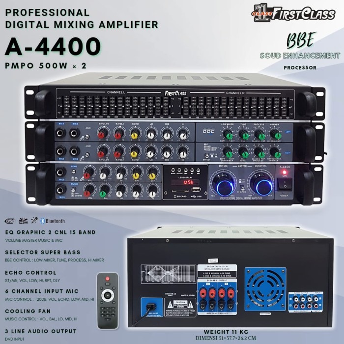 amplifier firstclass fc a4400 bbe processor