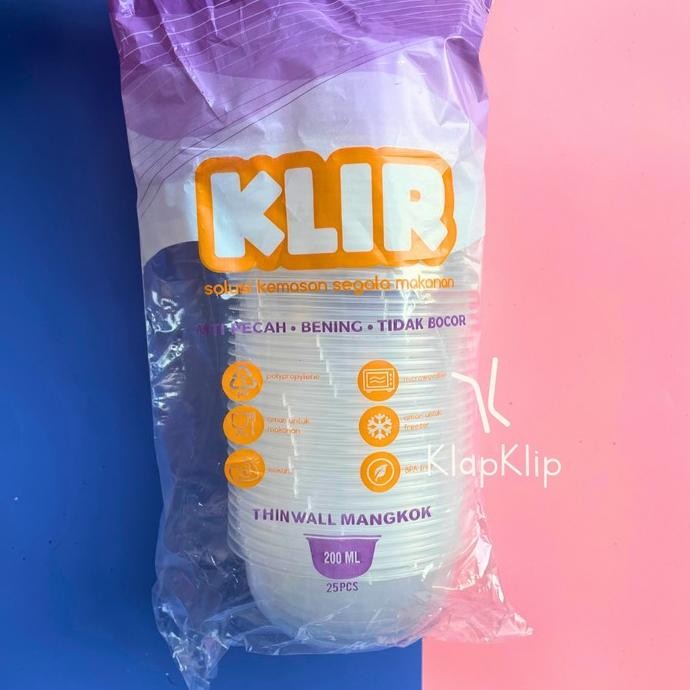 GROSIR 10 PACK = 250SET THINWALL BOWL KLIR 200ML - THINWALL MANGKOK 200ML TRANSPARANT - THINWALL PUD