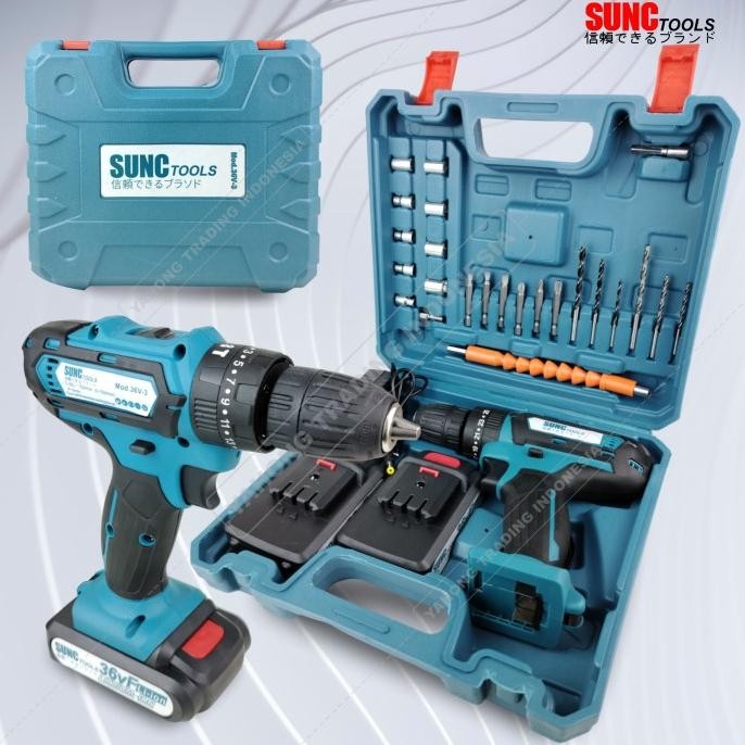 Cordless Drill SUNC TOOLS 36V Mesin Bor Baterai [terbaik]