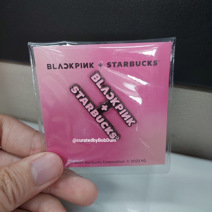 Pin - Starbucks X Blackpink Enamel Pin Limited Jennie Jisoo Lisa Rose