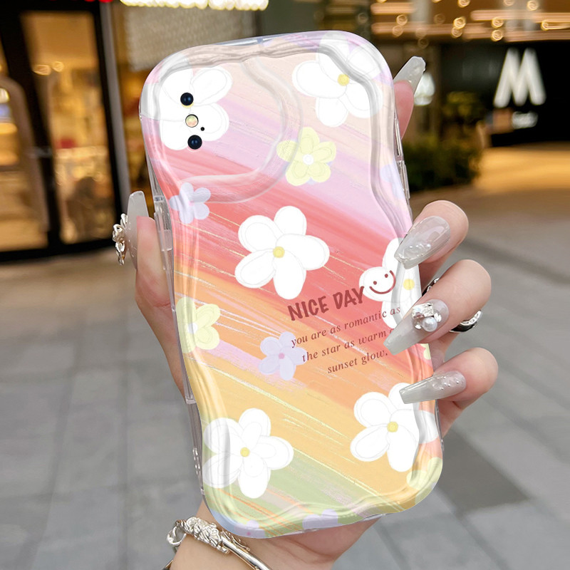 Casing Hp Untuk iPhone X Xs Max Xr Case Casing pelindung Bunga-bunga lucu HP ponsel Softcase terbuat