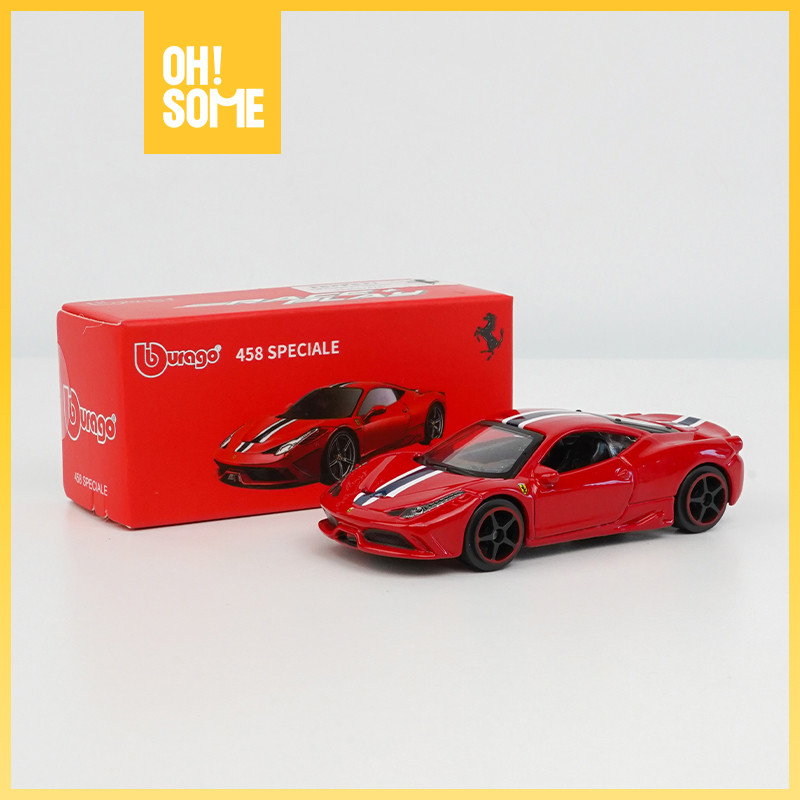 OHSOME  Bburago Racing Car Diecast Mobil Mainan Anak Model Koleksi Mobil Balap Sport Ferrari 1:64