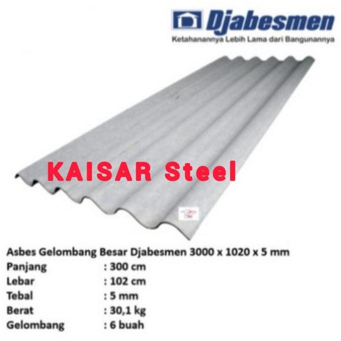 Atap Asbes Gelombang Besar Djabesmen JS01