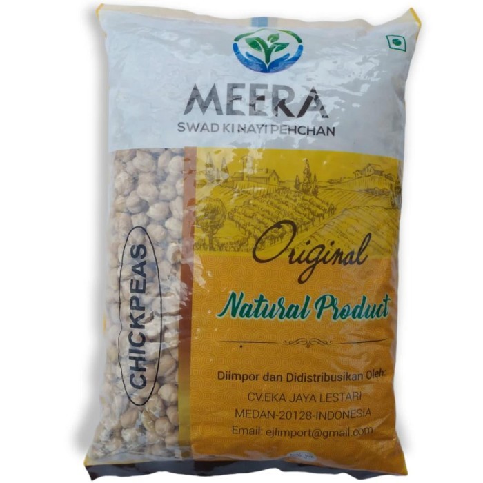 

{{{{}}] MEERA WHITE CHICKPEAS 1 KG