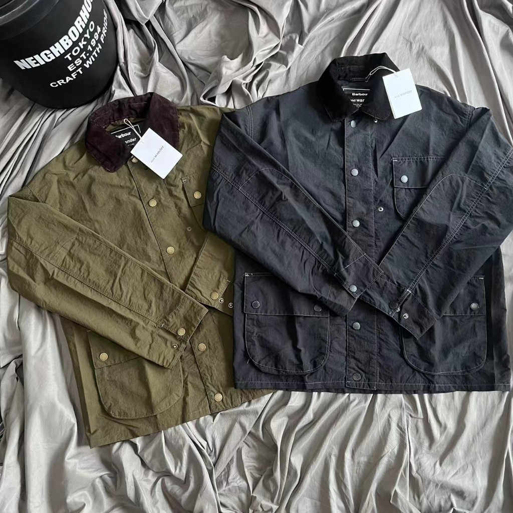 Fungsi Luar Ruangan Trendi Jepang DAN WANDER * Jaket Berburu Retro Merek Bersama BARBOUR Jaket Tipis