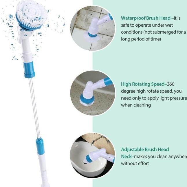 Sikat Toilet Elektrik Wc Sikat Lantai Tembok Kamar Mandi Serbaguna