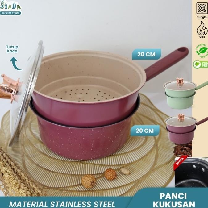 Sinda Panci Mpasi Set Bayi 3 in 1 Cotting Granit Wajan Keramik PSG