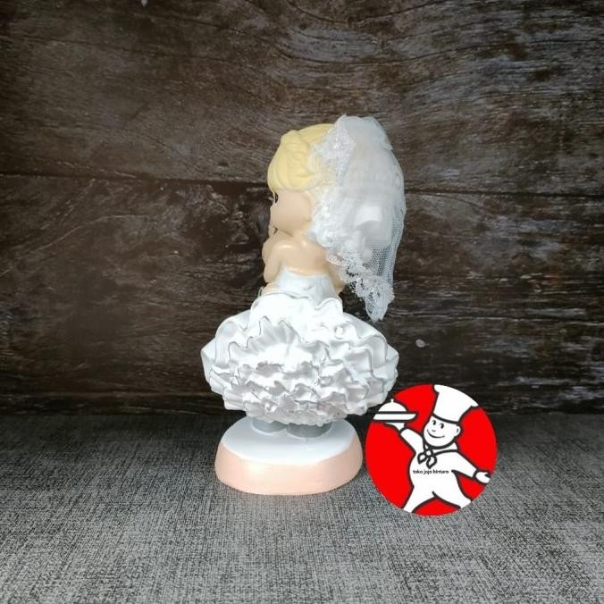 PATUNG KUE HIASAN CAKE TOPPER PENGANTIN PRECIOUS MOMENT MODEL GENDONG GT