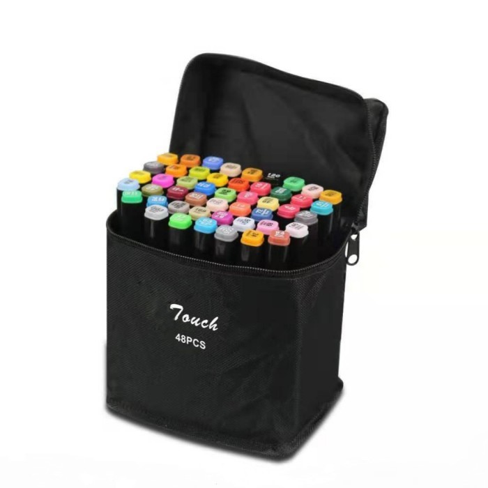

Set Spidol Air 2-Ujung Dengan Tas Portabel untuk Menggambar (Isi 48)