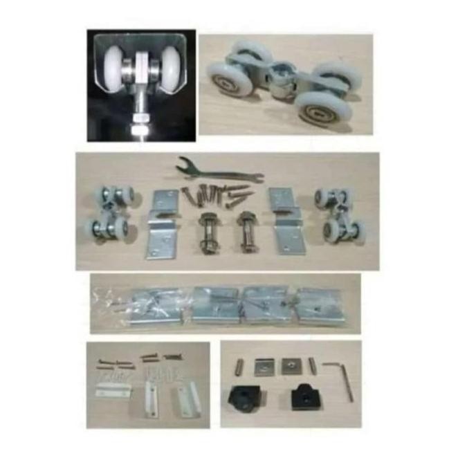 Rel Pintu Geser Sliding Bremen 1.8M Rail B3 1.8Meter Roda Sleding Lipat Kayu Aluminium Alumunium 1 8