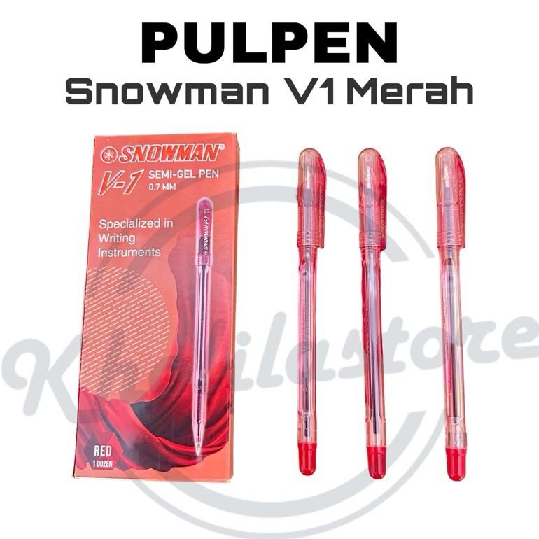 

Pulpen Snowman V1 Merah isi 12 pcs yang laris