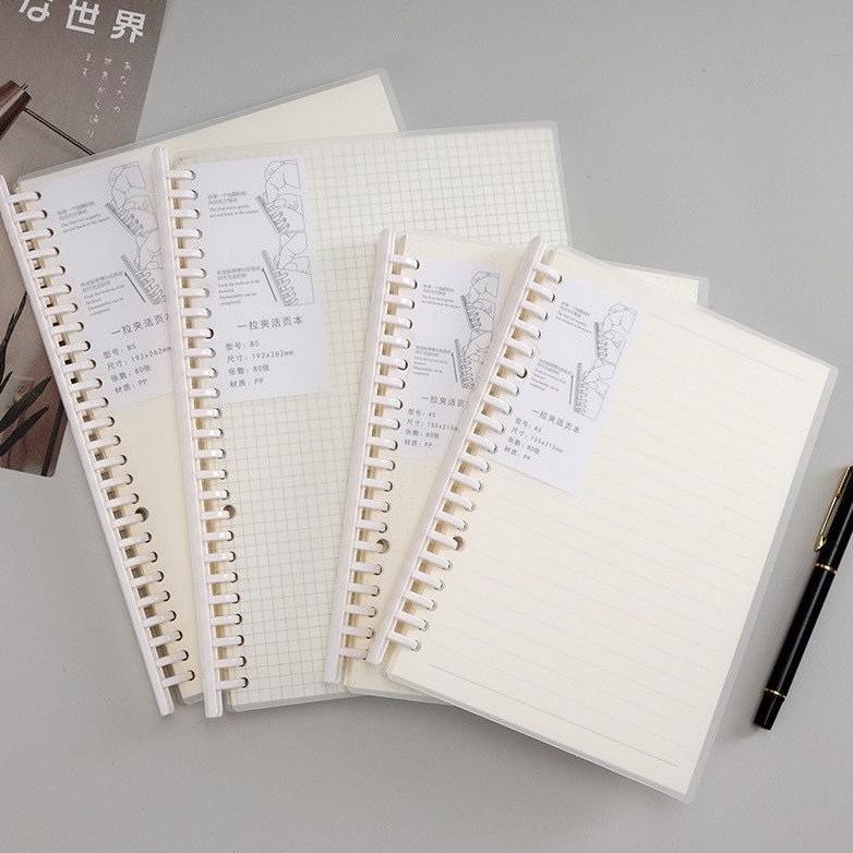 

jy-56 Notebook Buku Binder A5 & B5 Note Spiral Ring Model ( Garis, Polos, Dotted , & Grid ) - 80 lembar Murah