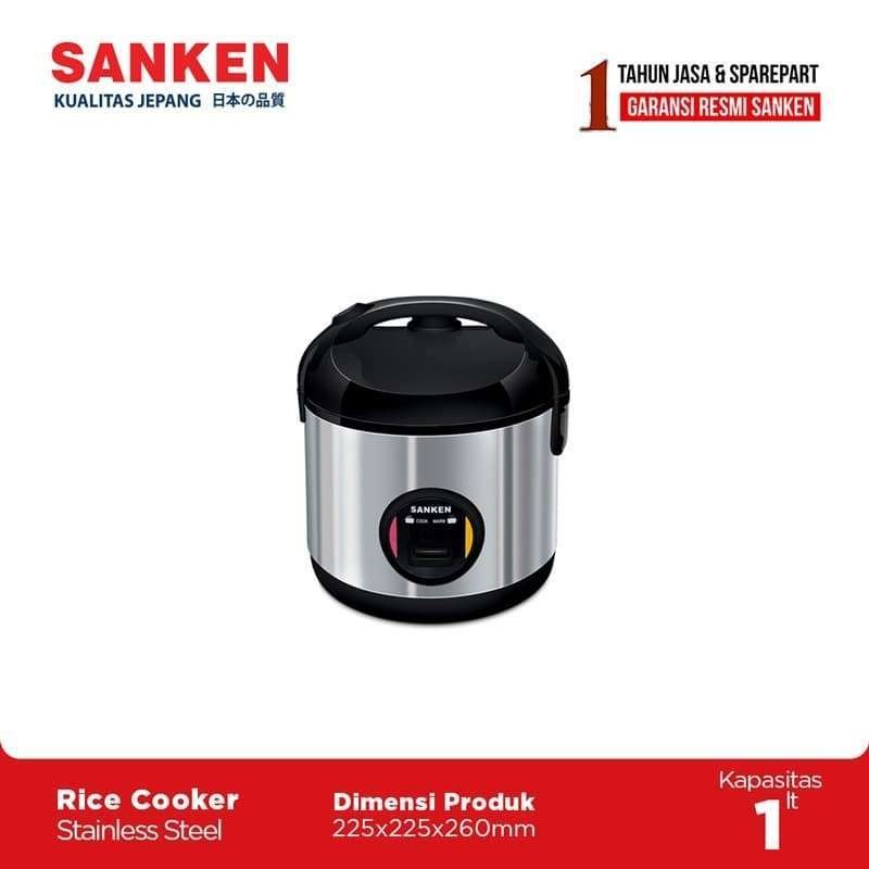 Sanken SJ-203BK Rice Cooker Stainless Steel [1L] - Black *