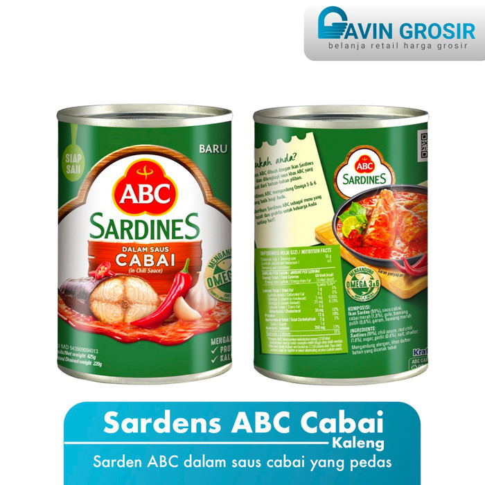 

Sarden ABC Dalam Saus Cabai 155 g Kaleng Kecil