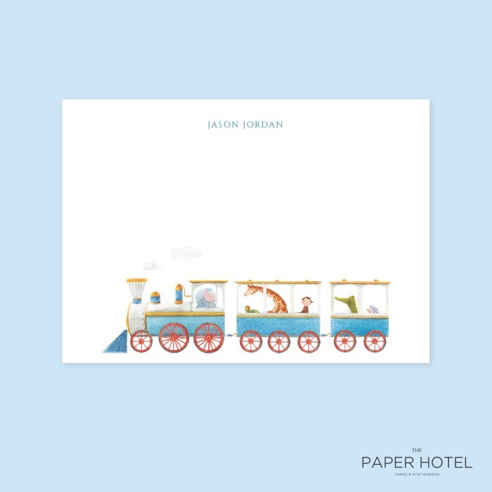 

Notecard - The Choo Choo (Personalized Initials/ Name, 16pcs)
