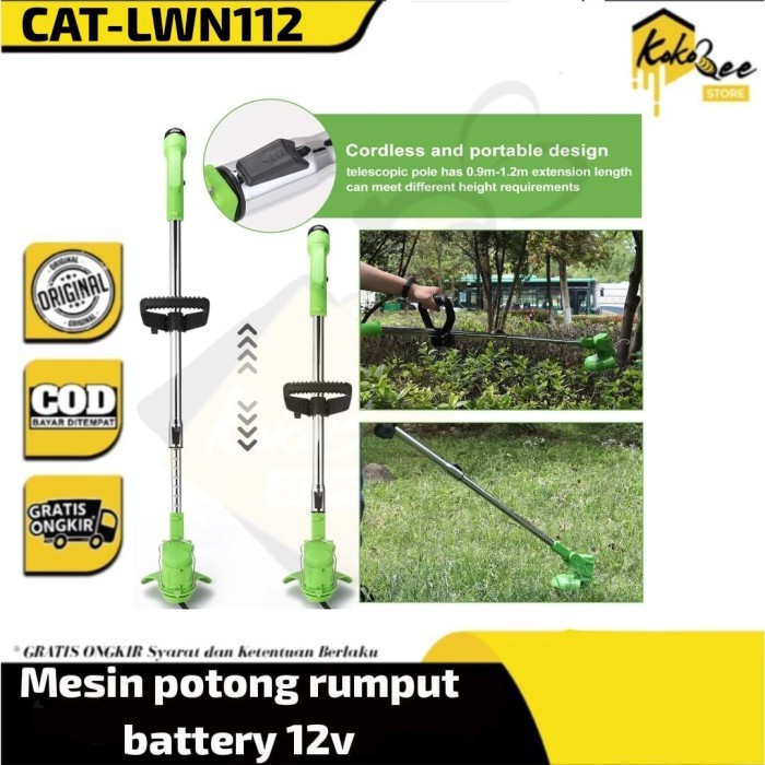 Mesin potong rumput baterai 12 volt - Cordless brush grass trimmer