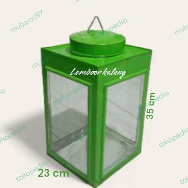 Toples Kaleng Kerupuk Besar/Toples Kaleng Kerupuk Jadul Kaca 4 Sisi