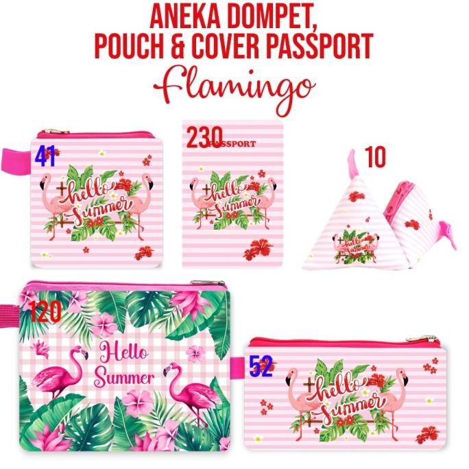 

><><><] Flamingo Stationary Organizer Pencil Case Tempat Pensil Travelling Organizer Dompet Mini Wallet Panjang Case Pouch Sling Bag Tas Selempang Mouse Pad Cover Passport