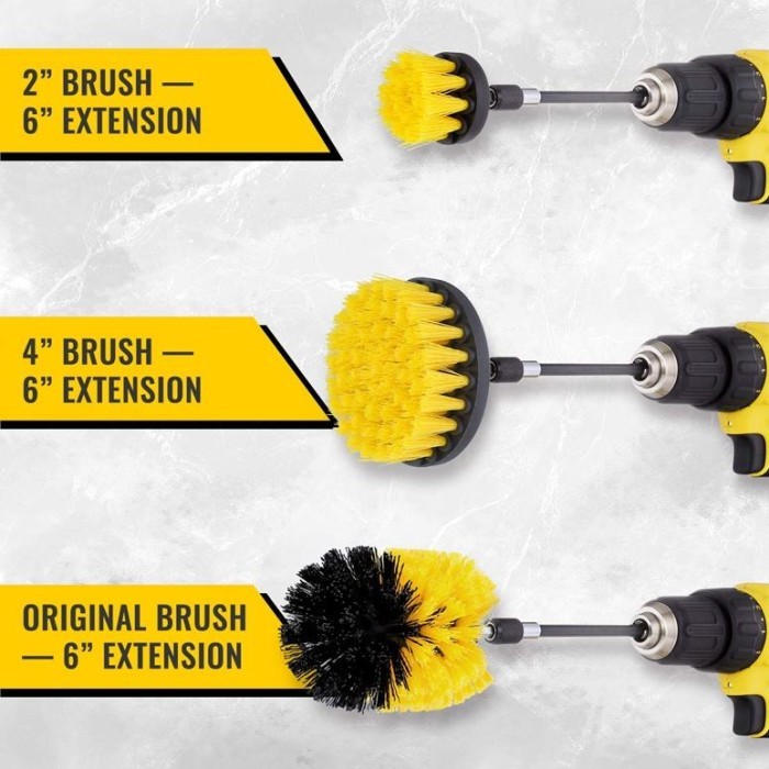 

T E R B A R U 24Pcs Combinate Drill Brush Power Scrubbing Brush Drill Spin Scrubber