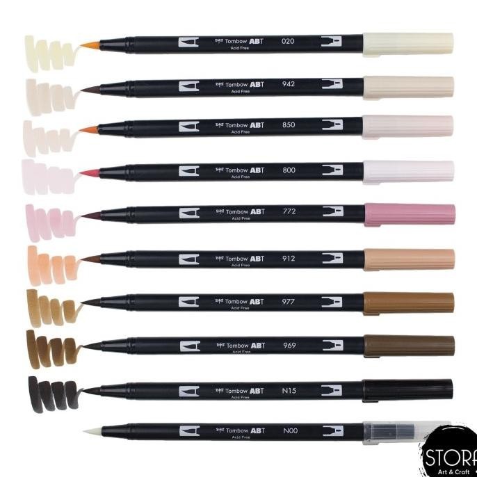 

T E R B A R U Tombow Dual Brush Pen Set 10 - Potrait Palette