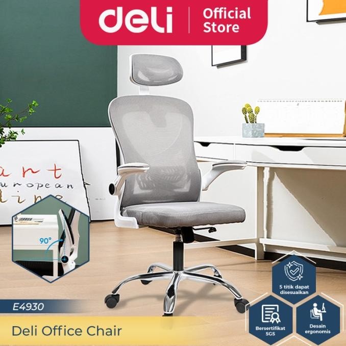 Deli Office Chair / Kursi Kantor / Kursi Kerja Dengan Sandaran E4930 .