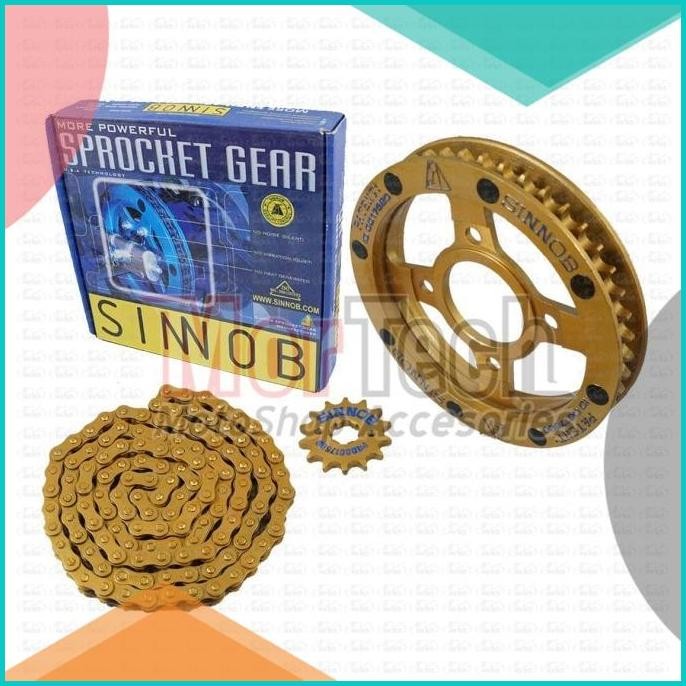 Gear Gir Set Rantai Colour Chain Kit Sinnob All New CB150R CB 150R 14