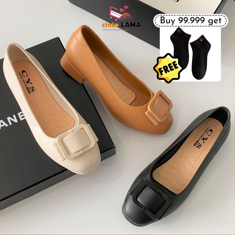 Hl - Sepatu Pantofel Wanita Heels Jelly Kasual Elegant Kantoran Fashion Women Import Korea Style Spt
