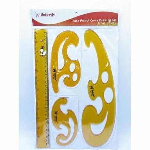 

Butterfly Bt740 French Curve Drawing Set Ggaris Lengkung Pola Jahit