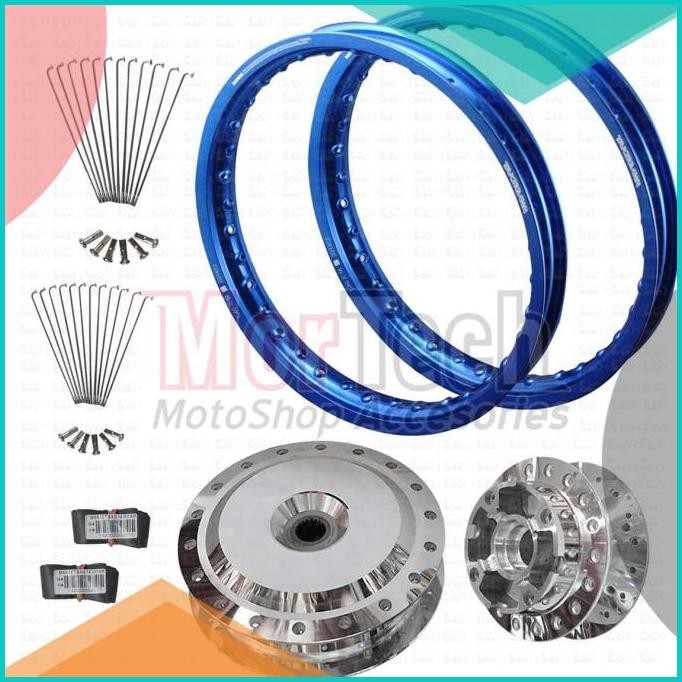 Paket Velg Pelek Set Jari - Jari Motor Ring 14 Beat Scoopy Vario 110