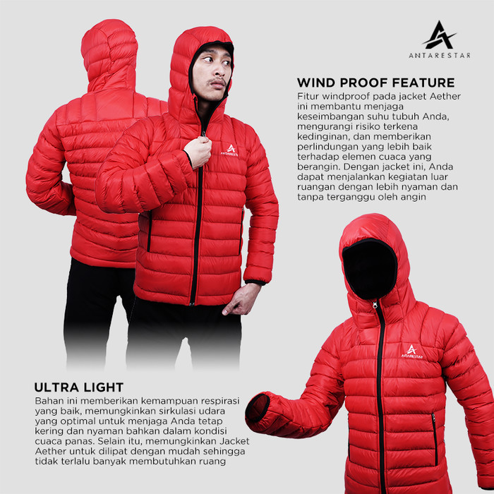 Unik Jaket Gunung Pria Wanita Jacket Outdoor Hiking Antarestar Aether Serie