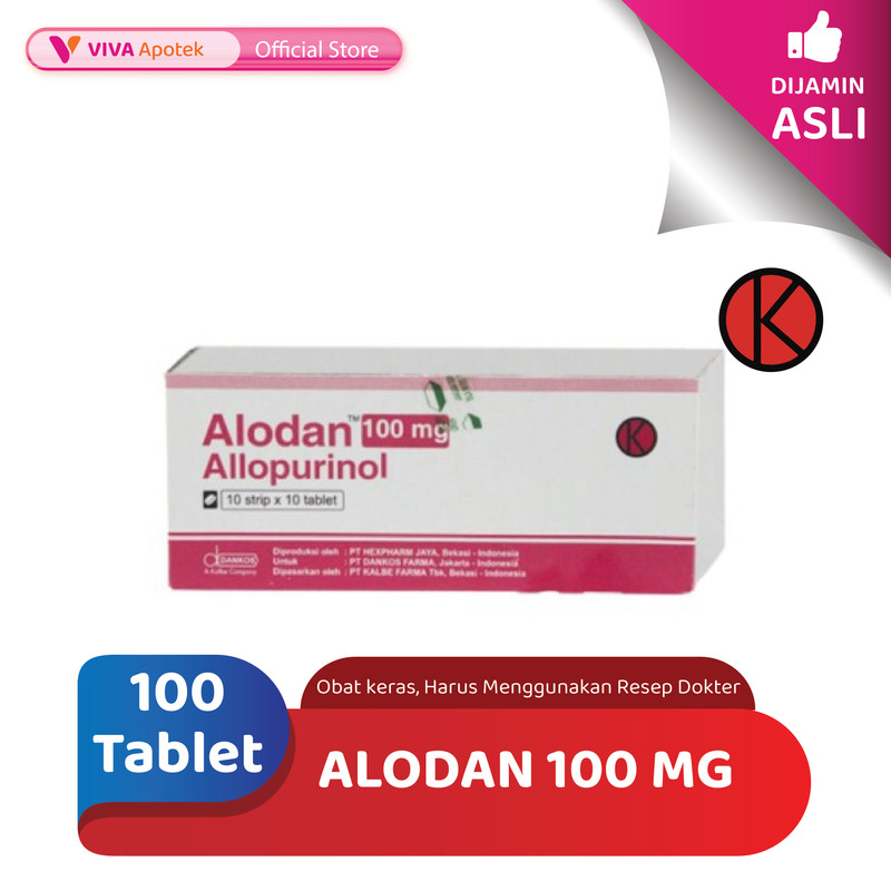 Alodan / Allopurinol 100 mg / Asam Urat (100 Tablet)