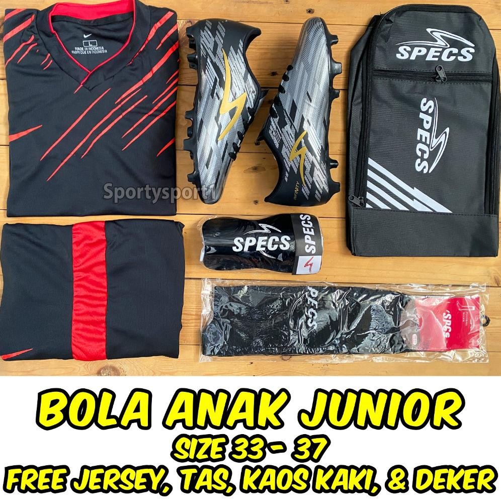 Terbaru Paket Sepatu Bola Anak Dapat Setelan Jersey Tas Sepatu Deker & Kaos Kaki, Sepatu Bola Anak O