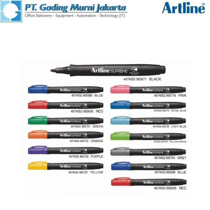 

Spidol Permanen / Permanent Marker Artline Epf-700 / 700 Uv 12 Warna Original Dan Terpercaya